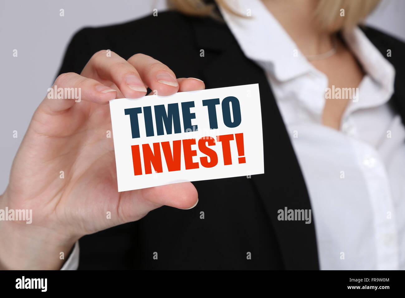 Investire investitore di investimenti finanziari denaro finanzia la concezione di business banking Foto Stock