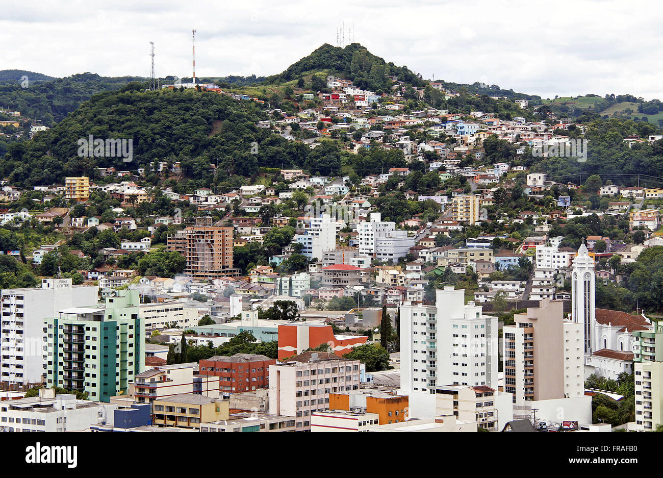 Vista panoramica della città di Joacaba - Valle impugnata regione - SC Foto Stock