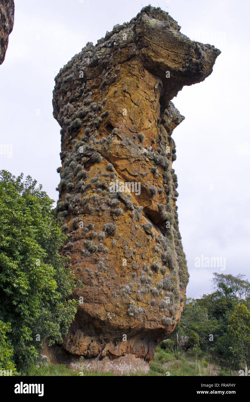 Roccia Arenaria formazione nella Vila Velha parco dello stato chiamato Foto Stock