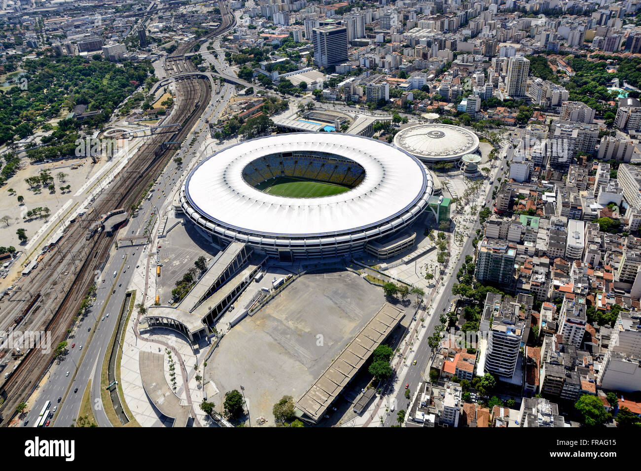 Complesso sportivo Athletics Stadium Maracana con Celio Barros, Maracana e Maracanazinho Foto Stock