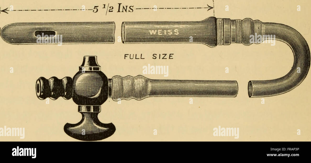 Un testo medico del 1901 che discute la diagnosi e il trattamento della stenosi uretrale e dell'allargamento della prostata, con lezioni cliniche volte a migliorare la comprensione medica e le strategie di trattamento per queste condizioni. Foto Stock