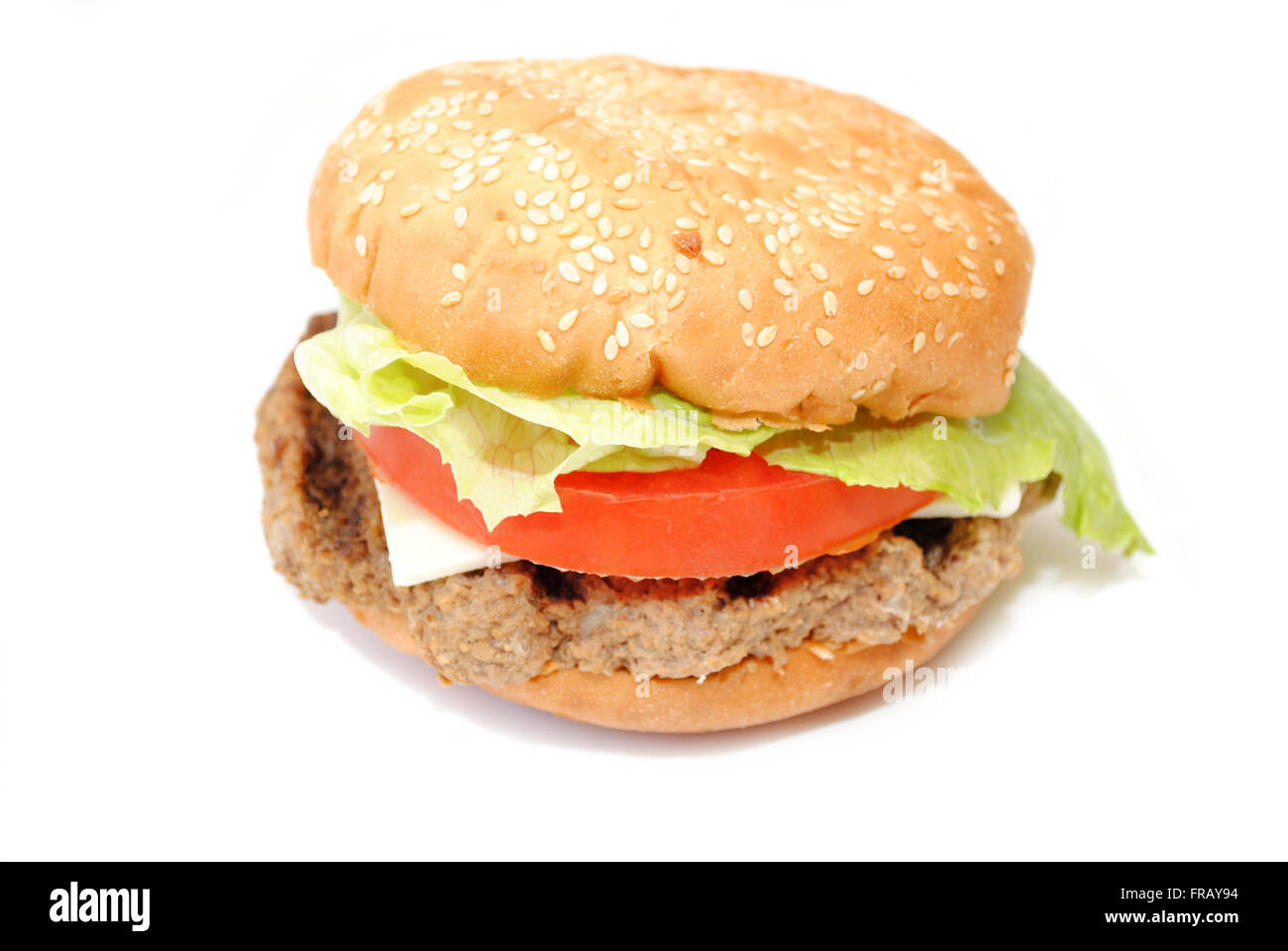 Formaggio fresco Burger con verdure Foto Stock