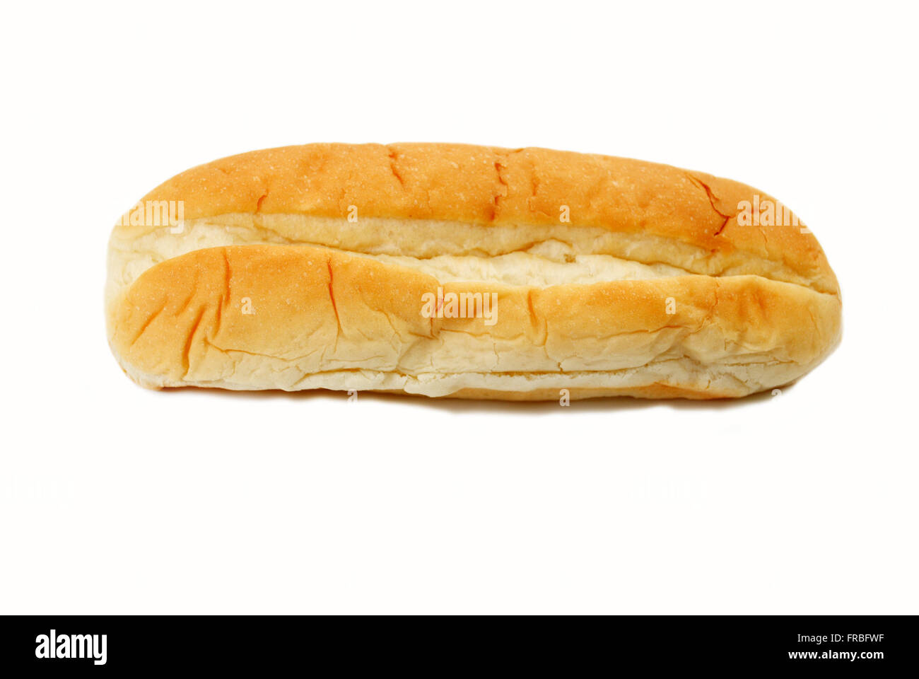 Un nuovo filone di pane italiano su bianco Foto Stock