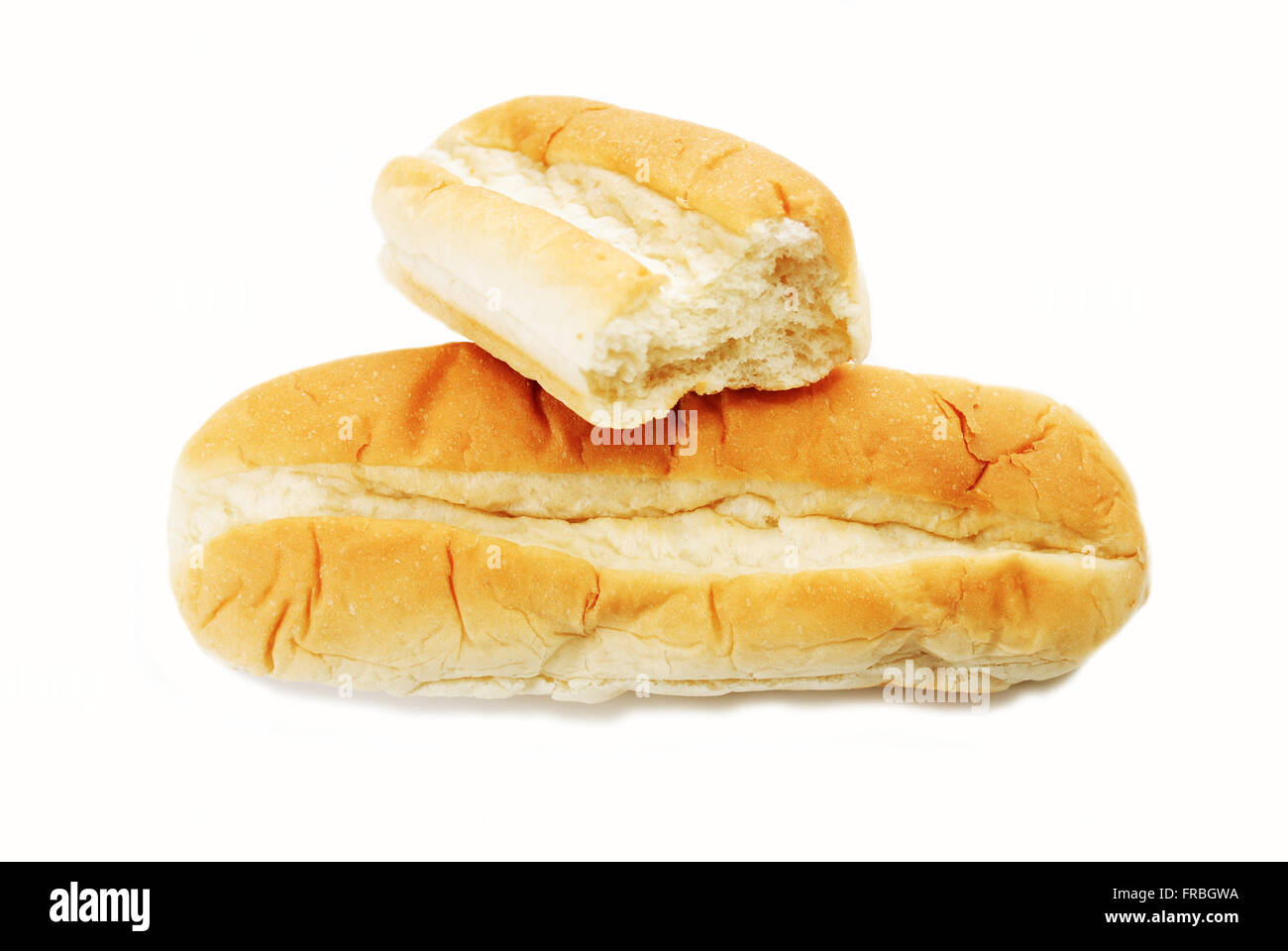 Un intero e una metà di un filone di pane Foto Stock