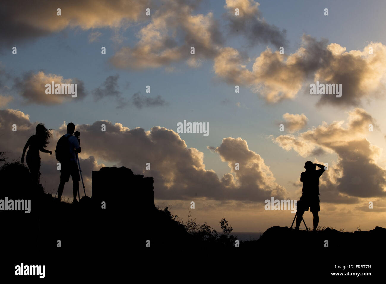 I fotografi che lavorano in tardo pomeriggio - Parco nazionale Foto Stock