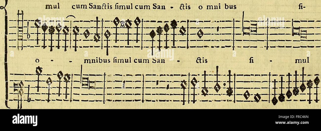 Esemplare, o sia saggio fondamentale pratico di contrappunto sopra il canto fermo (1774) Foto Stock