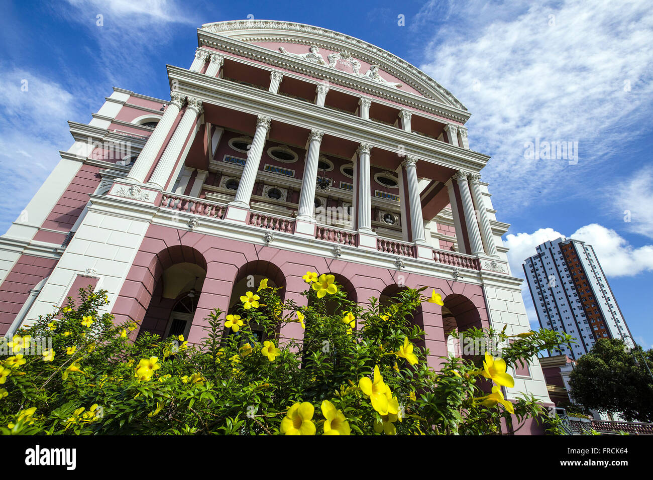 Teatro Amazonas localizado no largo São Sebastião Foto Stock