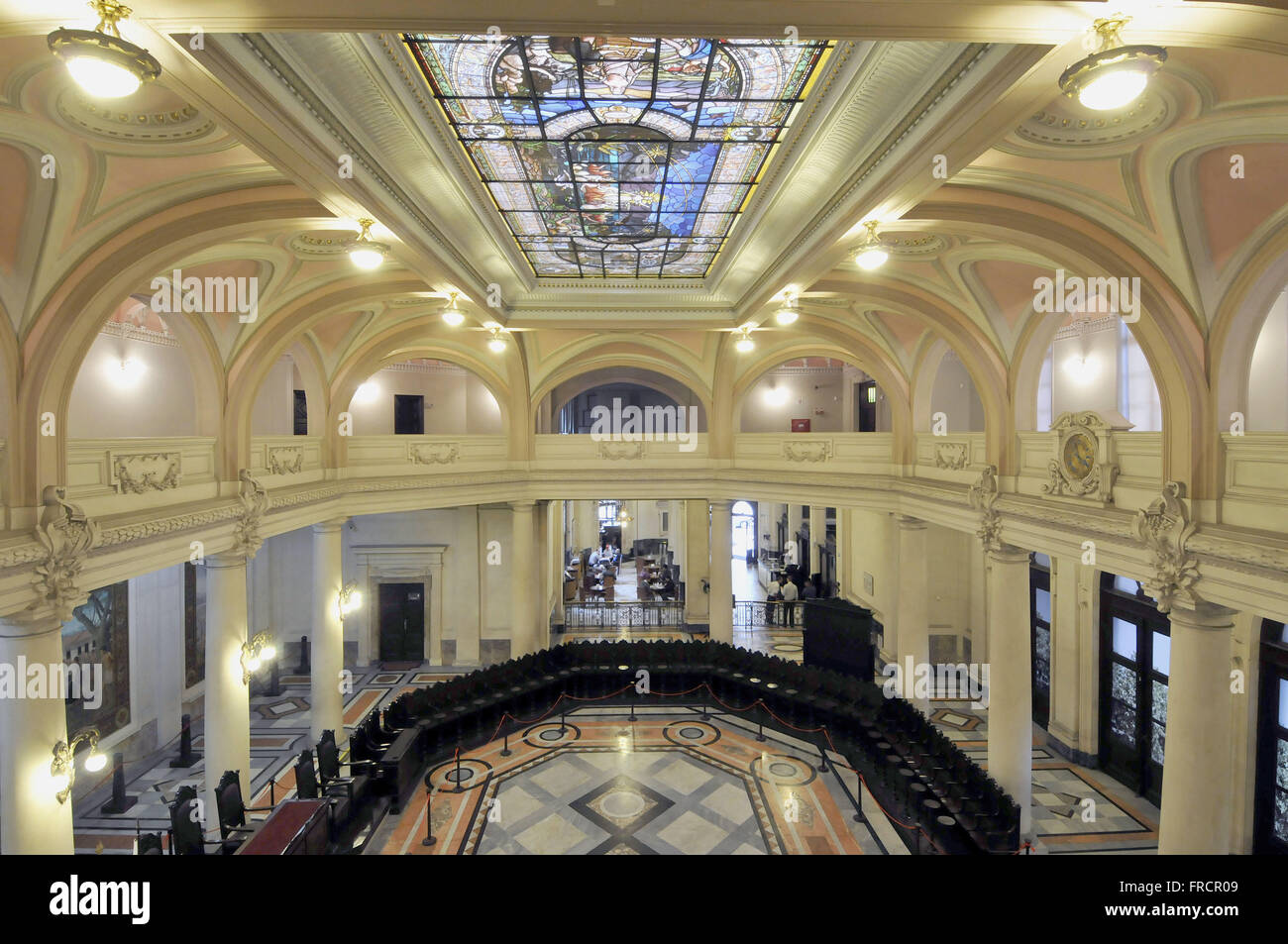 Vista interna del Museo Cafe a Rua XV de Novembro - Centro Historico Foto Stock