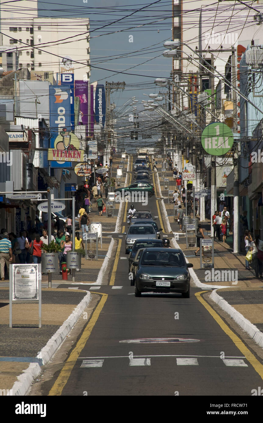 Negozi in passeggiata shopping Marilia - Rua Sao Luis Foto Stock