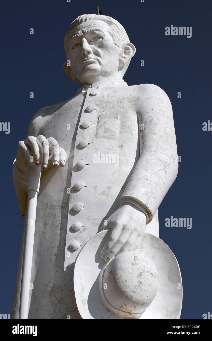 Statua di Padre Cicero sulla collina nel giardino la città di Juazeiro Foto Stock