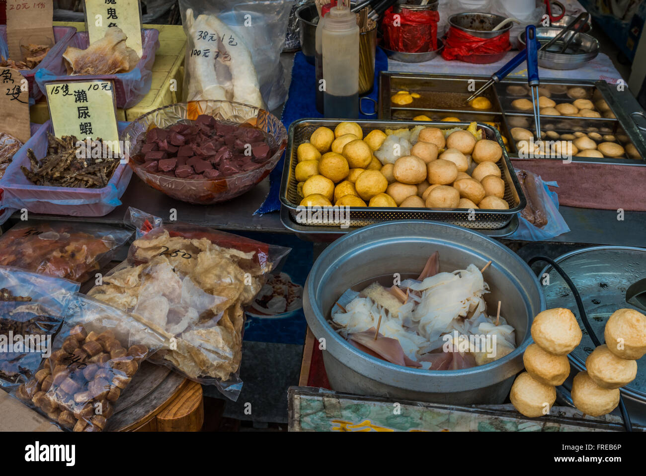 Mercato di pesce Tai O Isola di Lantau in Hong Kong Foto Stock