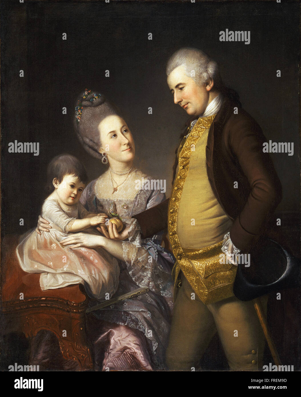 Charles Willson Peale, American - Ritratto di John ed Elizabeth Lloyd Cadwalader e le loro figlie Foto Stock