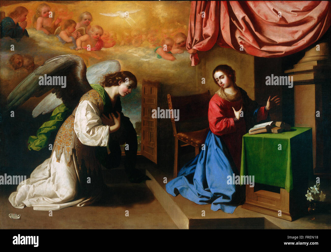 Francisco de Zurbaran, Spagnolo - l'Annunciazione Foto Stock