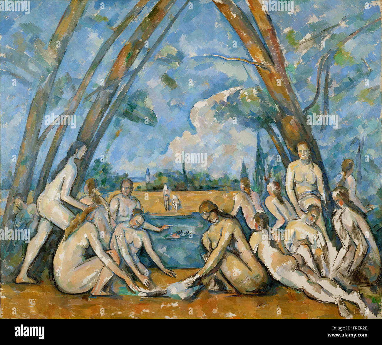 Paul Cézanne, francese - Le grandi bagnanti - Foto Stock