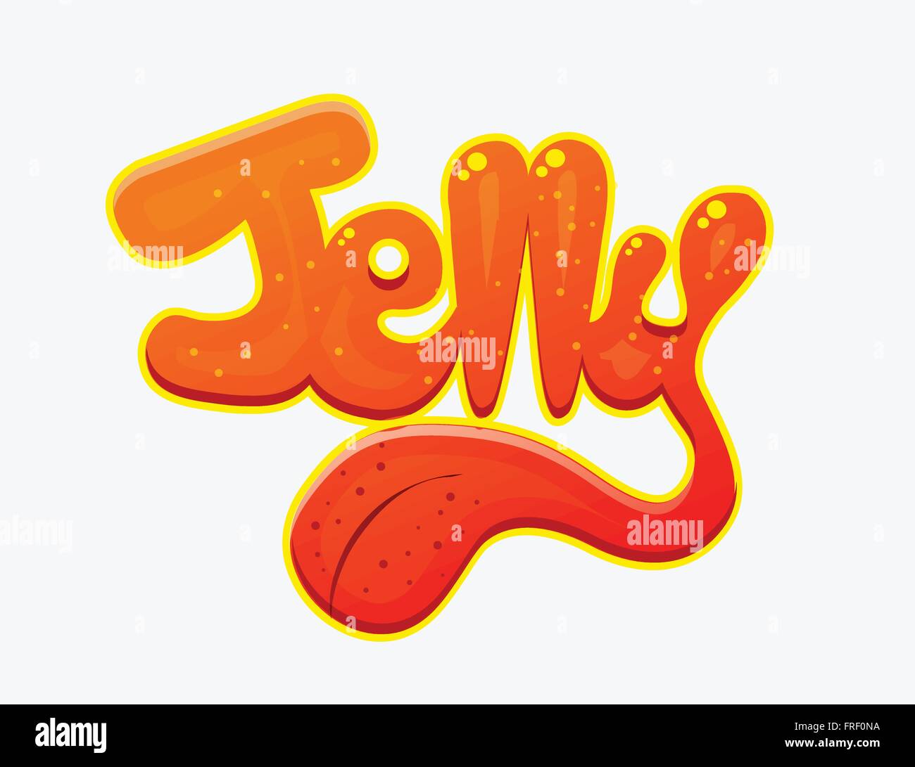 Jelly testo stilizzato isolato su bianco Illustrazione Vettoriale