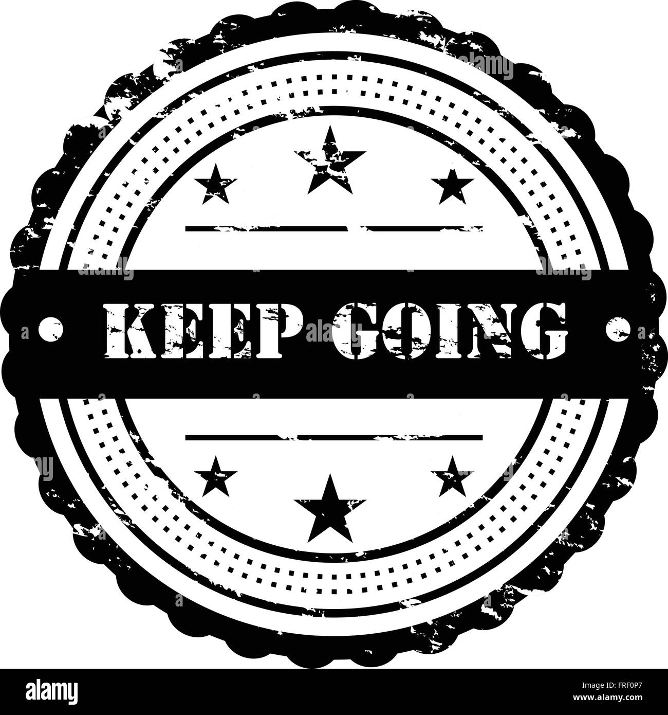 Continuate / Badge Grunge Illustrazione Vettoriale