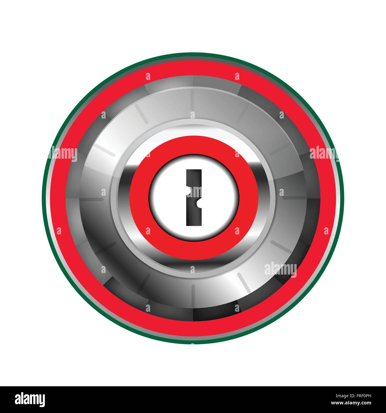 Serratura di sicurezza: vettore isolato su bianco Illustrazione Vettoriale