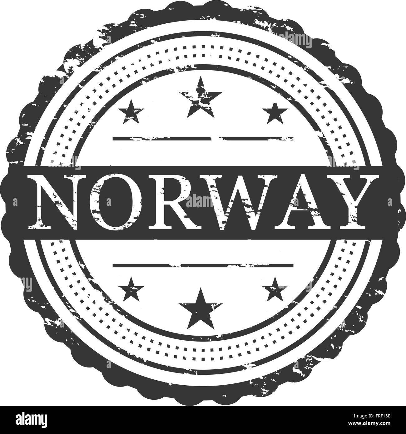 Norvegia Paese Grunge simbolo del timbro Illustrazione Vettoriale