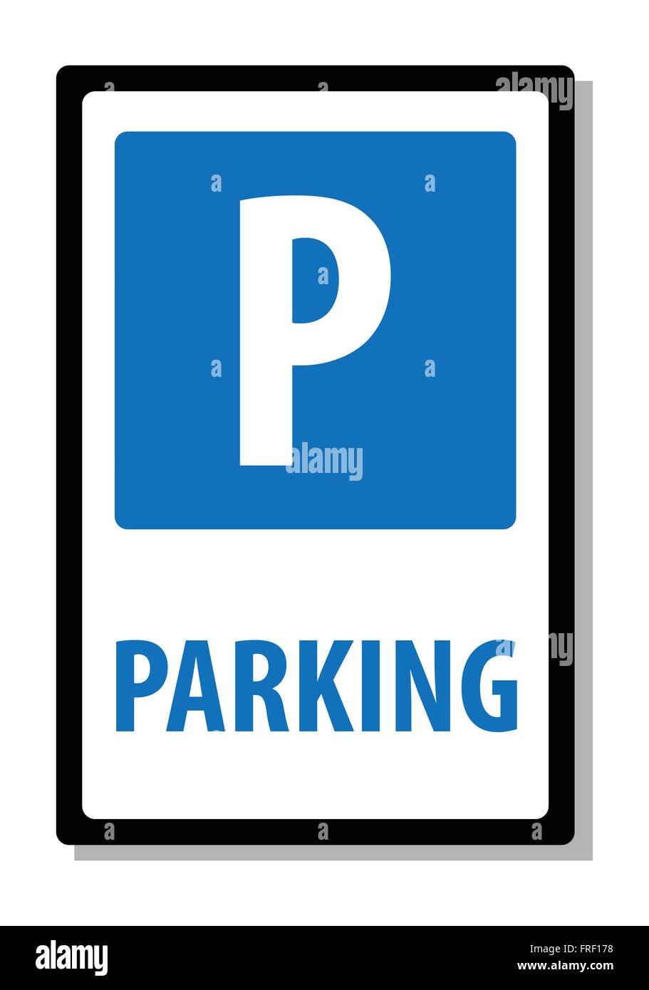 Parcheggio. Piatto semplice segno/icona di simbolo Illustrazione Vettoriale