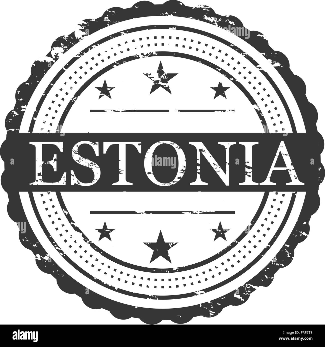 Estonia Paese Timbro di badge Illustrazione Vettoriale