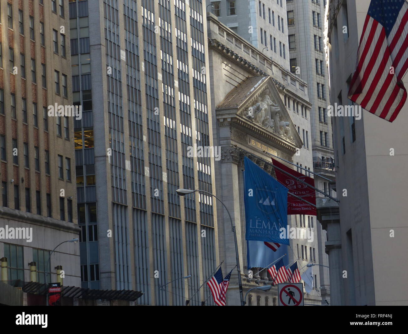 New York Stock Exchange, NYSE, Wall Street, torri di uffici, Battery Park, il porto di New York, grattacieli, parola business, scorte Foto Stock