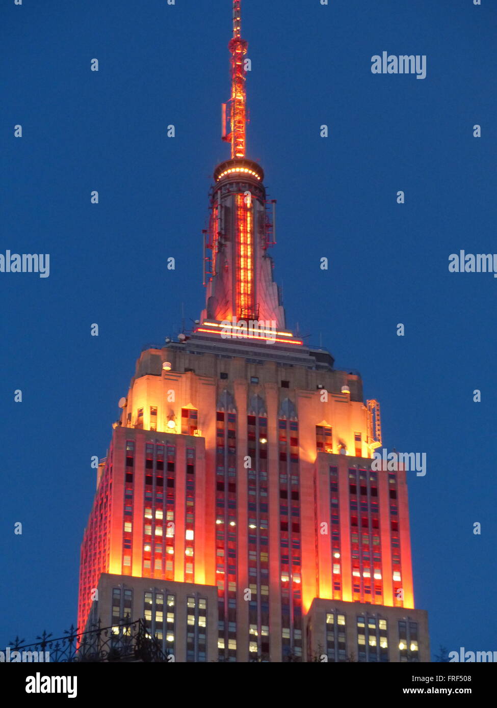 Empire State Building fotografato da Herald Square Foto Stock