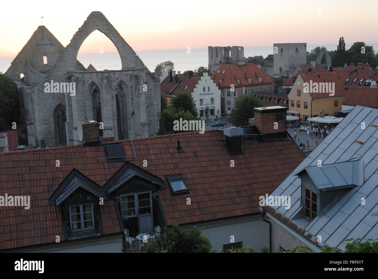 Gotland : isola dei Vichinghi. Città di Visby. - 05/08/2007 - Europa - Visby è veramente pittoresca città. Circondato da vecchi wal Foto Stock