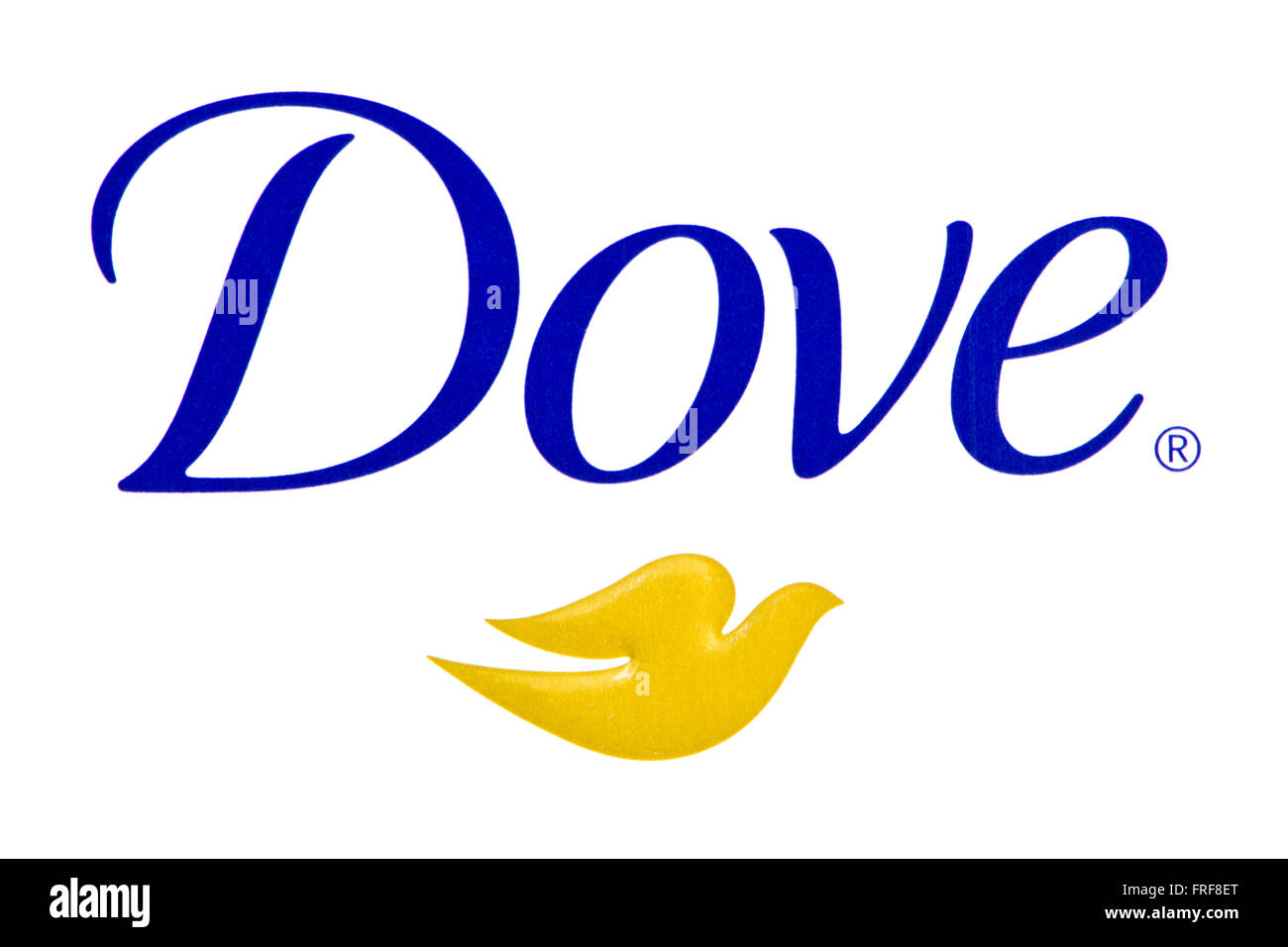 Colomba logo stampato su cartoncino Foto Stock