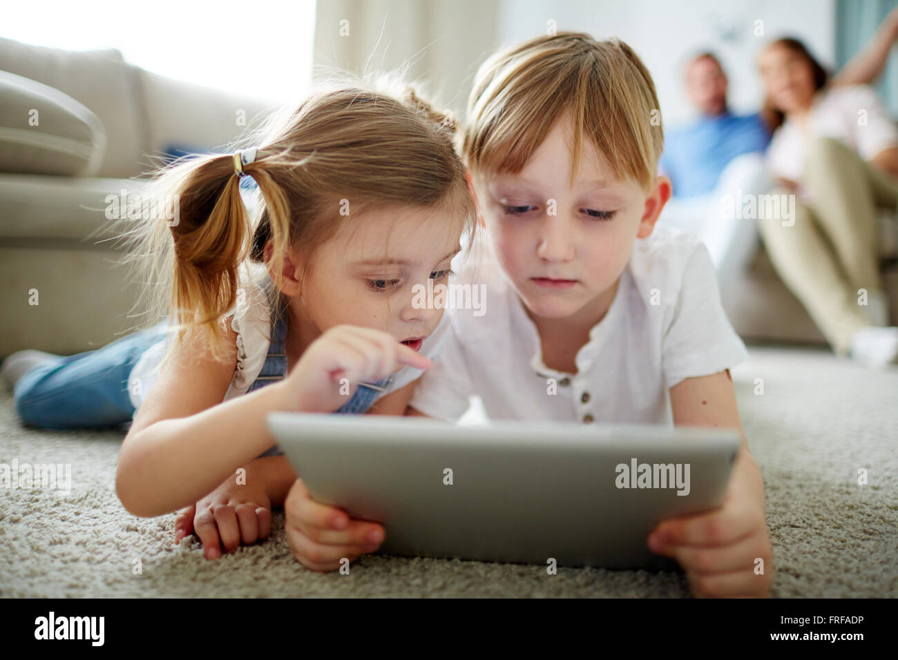 Bambini di networking Foto Stock