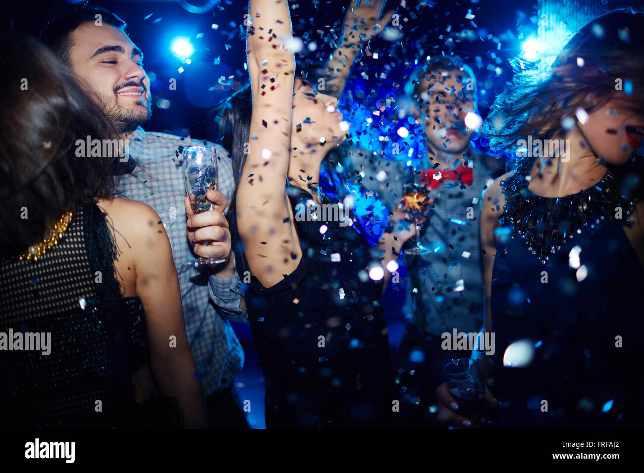 Energetic dancing Foto Stock