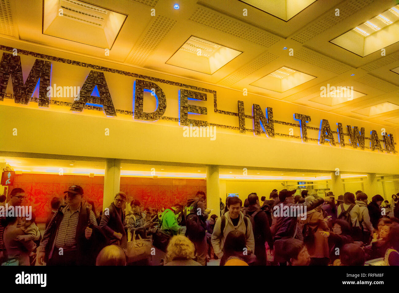 Dall'Aeroporto Internazionale TaoYuan di Taiwan Foto Stock