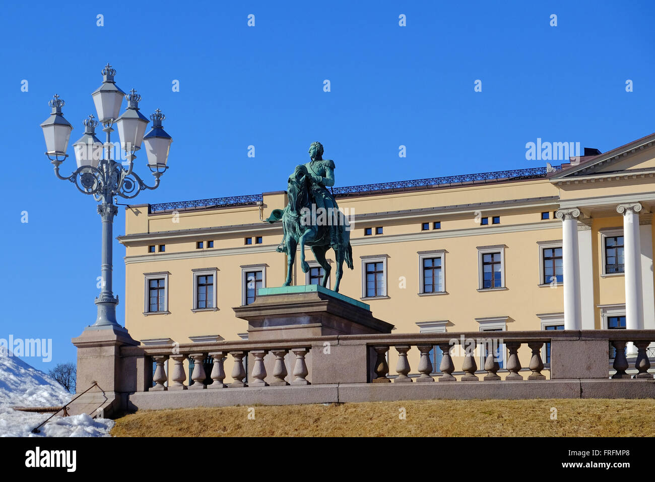 Il Palazzo Reale di Oslo, Norvegia Foto Stock