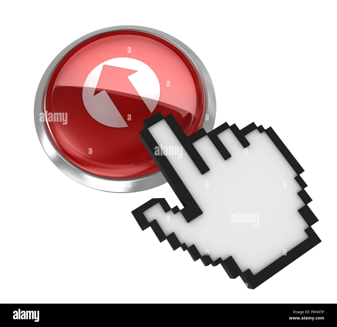 Pulsante Carica , questo è un computer generato e rendering 3d'immagine. Foto Stock