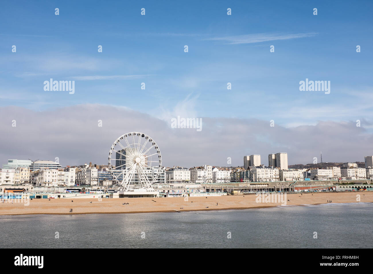 La spiaggia, il lungomare, Brighton, Regno Unito Foto Stock