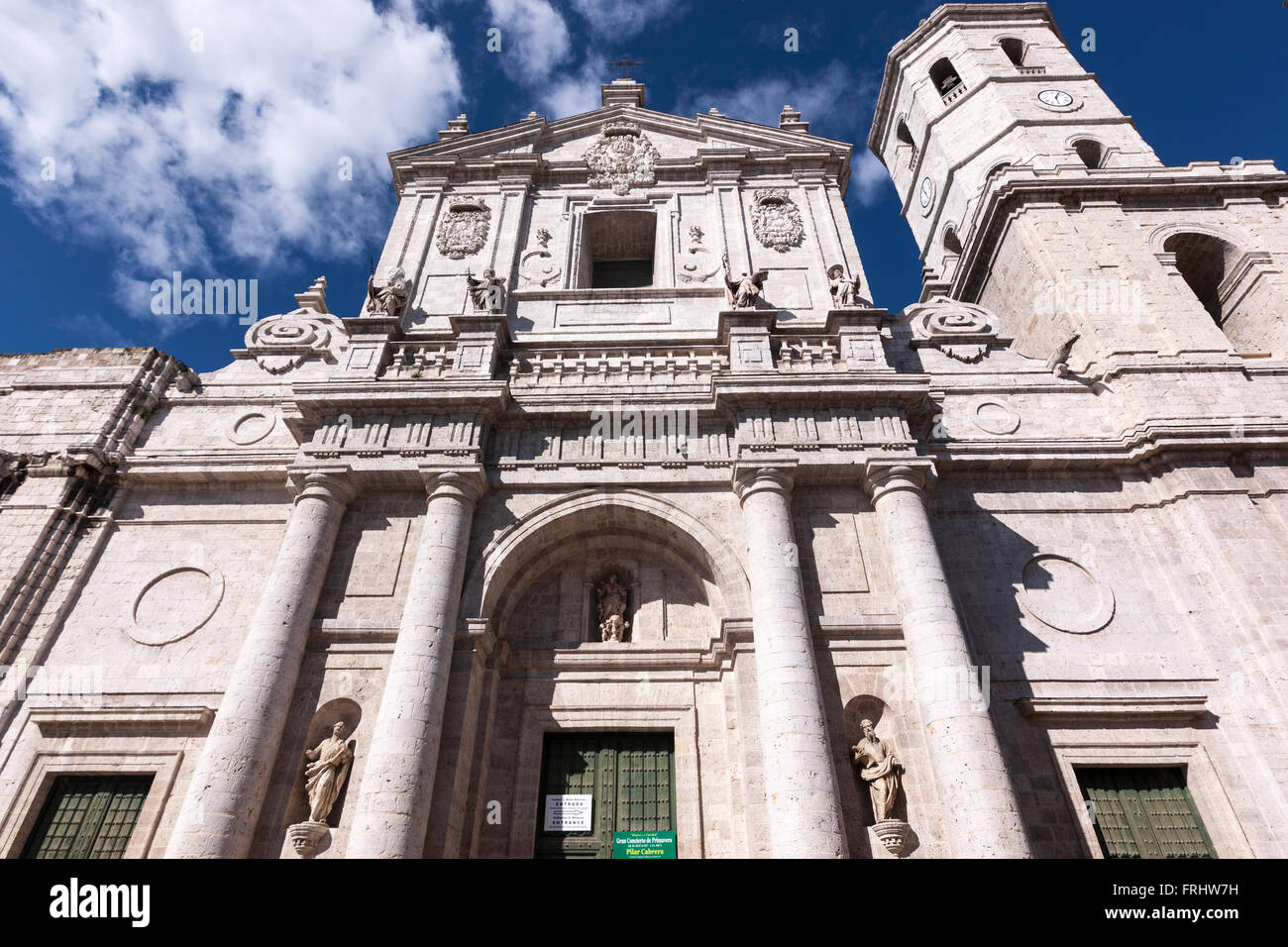 Cattedrale di Nostra Signora della Santa Assunta, Cattedrale di Valladolid progettata da Juan de Herrera, Castiglia e León, Spagna Foto Stock