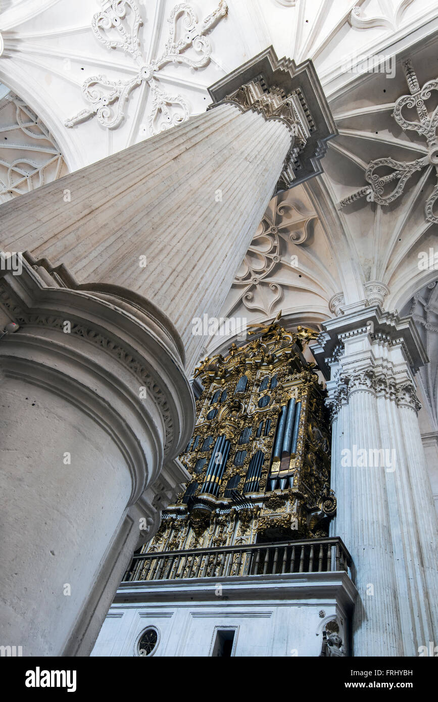 Gli interni della cattedrale, Granada, Andalusia, Spagna Foto Stock