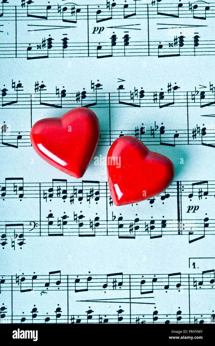 Amo la musica concept Foto Stock