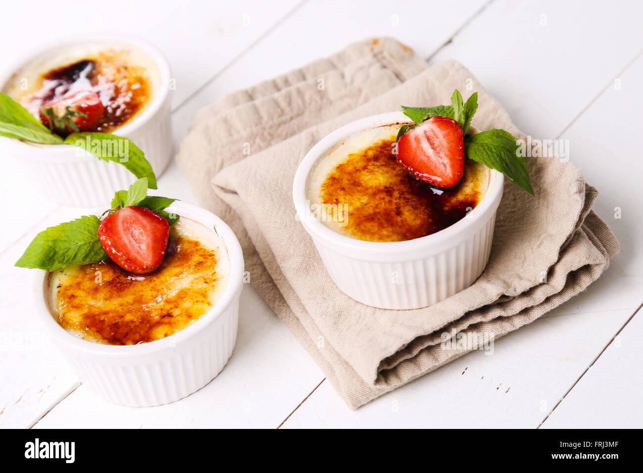 Creme brulee Foto Stock