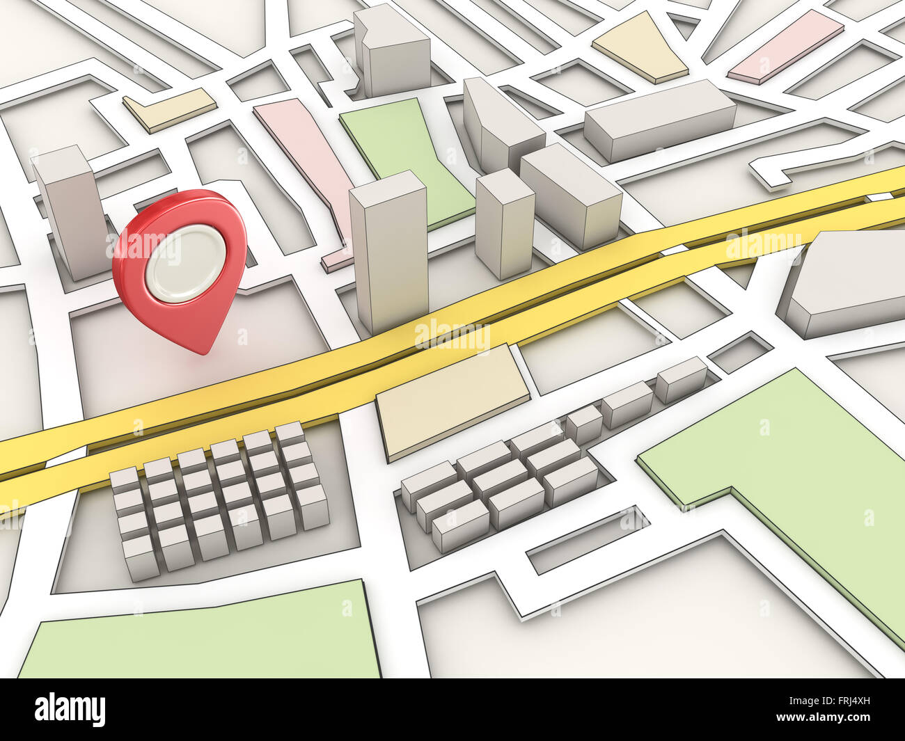 Road Map , questo è un computer generato e rendering 3d'immagine. Foto Stock