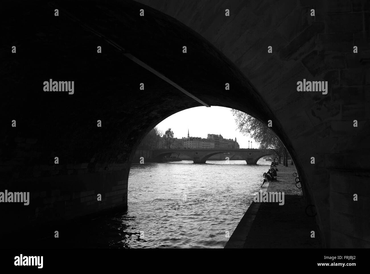 Quai des Celestins dal Pont Marie Foto Stock
