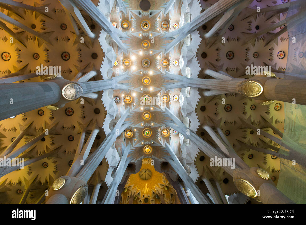 La Sagrada Familia a Barcellona Spagna Espana Foto Stock