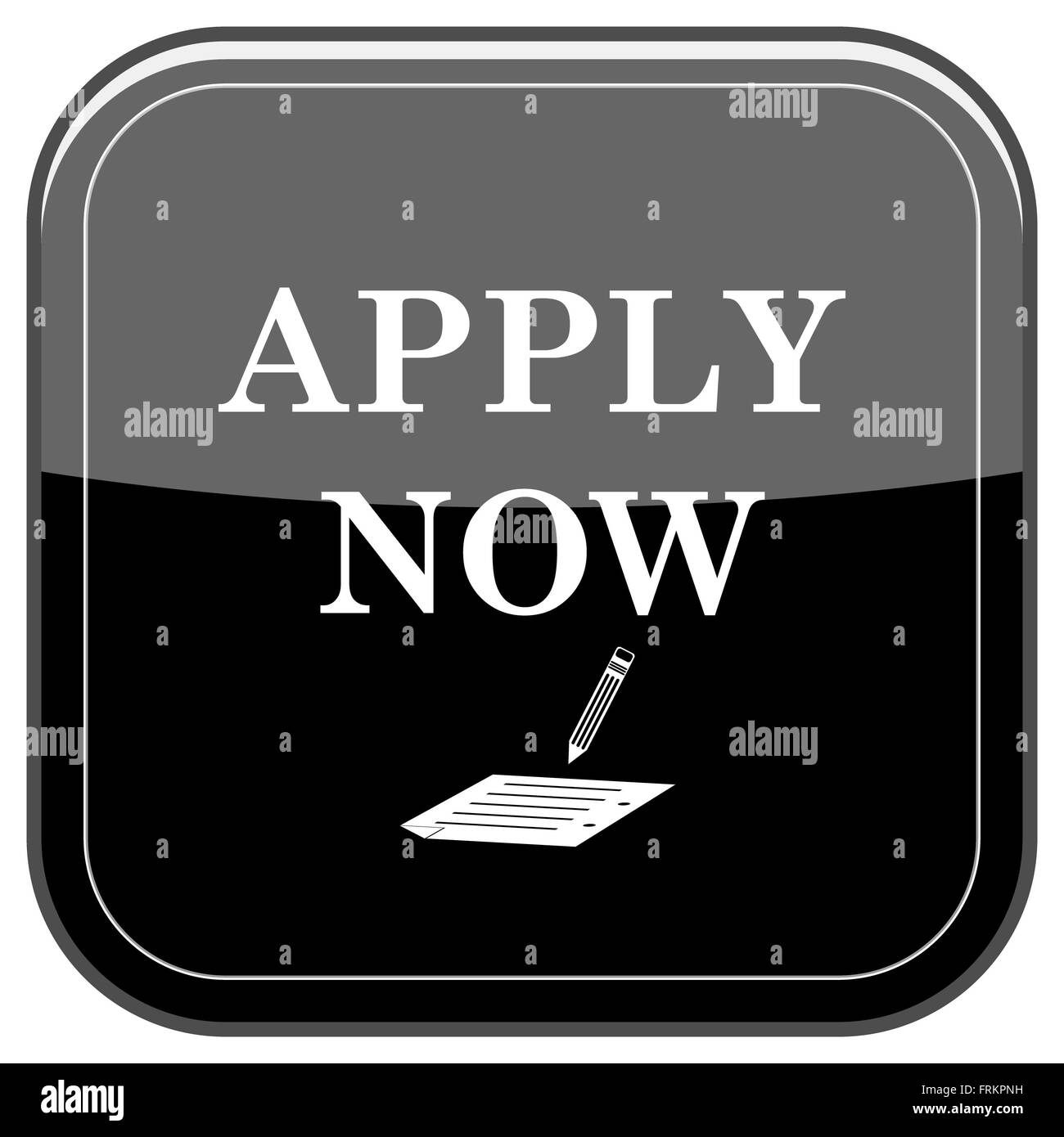 Lucida icona lucido - nero pulsante internet Foto Stock