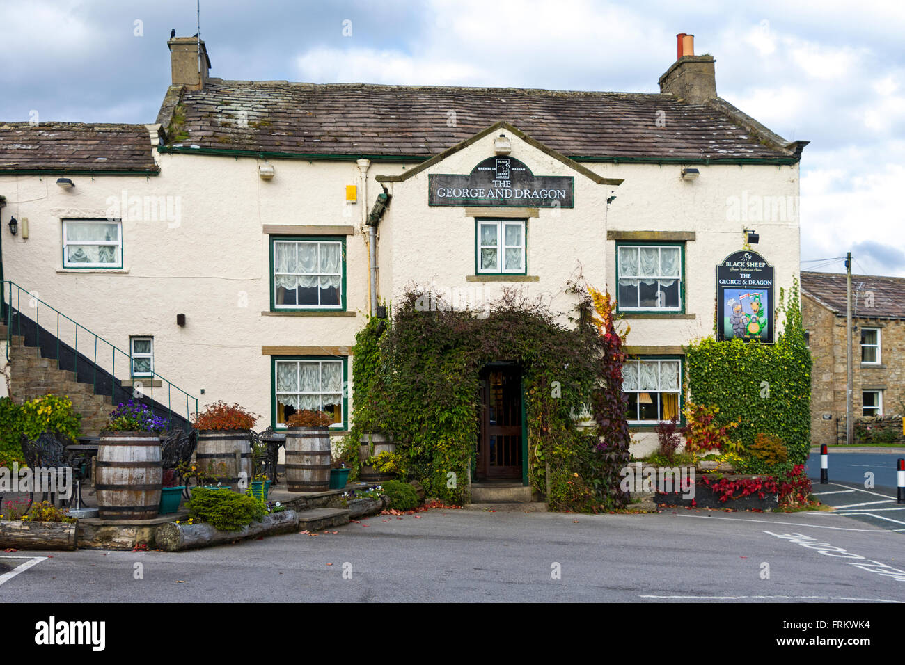 Il George and Dragon inn, Aysgarth, Wensleydale, Yorkshire Dales National Park, England, Regno Unito Foto Stock