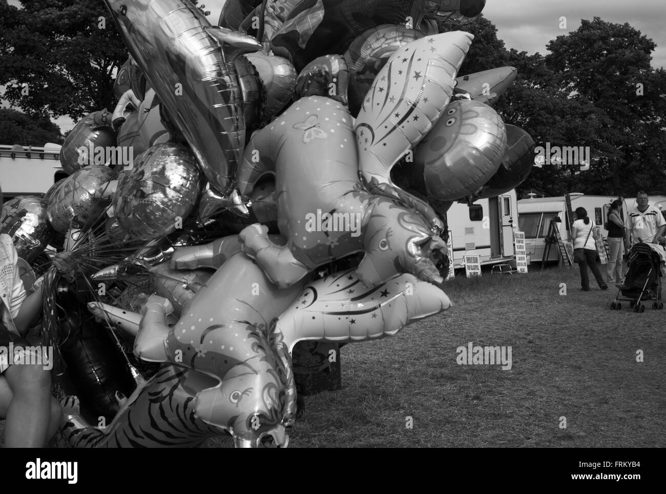 Venditore di palloncino, il crossing, Città Moor, Newcastle upon Tyne Foto Stock