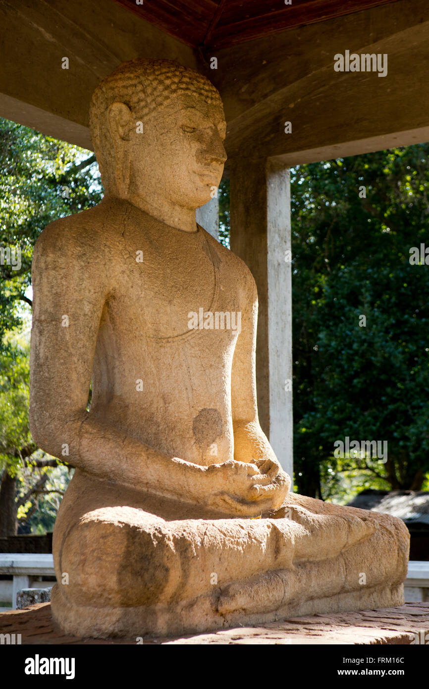 Sri Lanka, Anuradhapura, Samadhi statua, antica il terzo o il quarto secolo scultura di Buddha Foto Stock