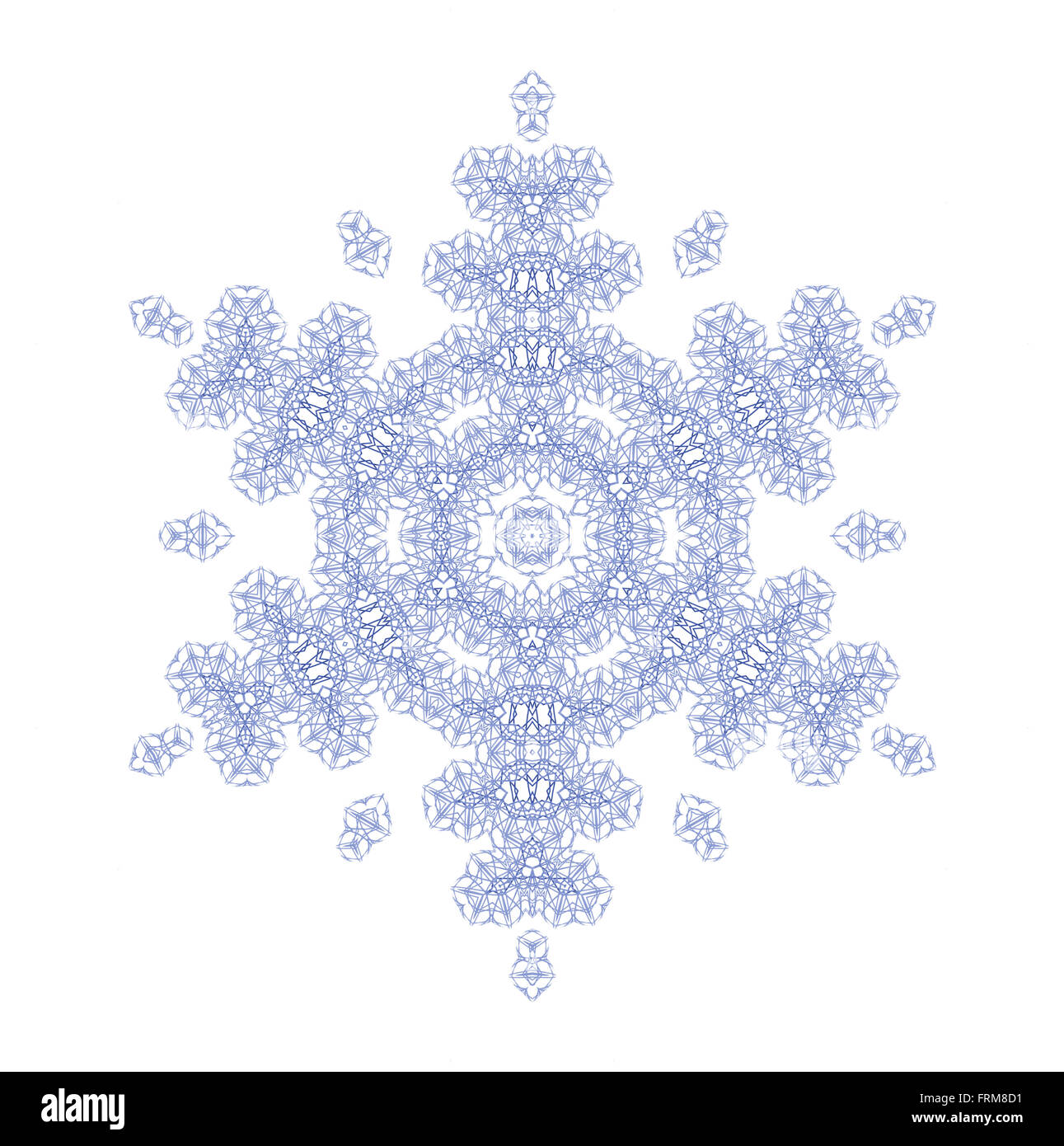 Forma astratta in forma di fiocco di neve Foto Stock
