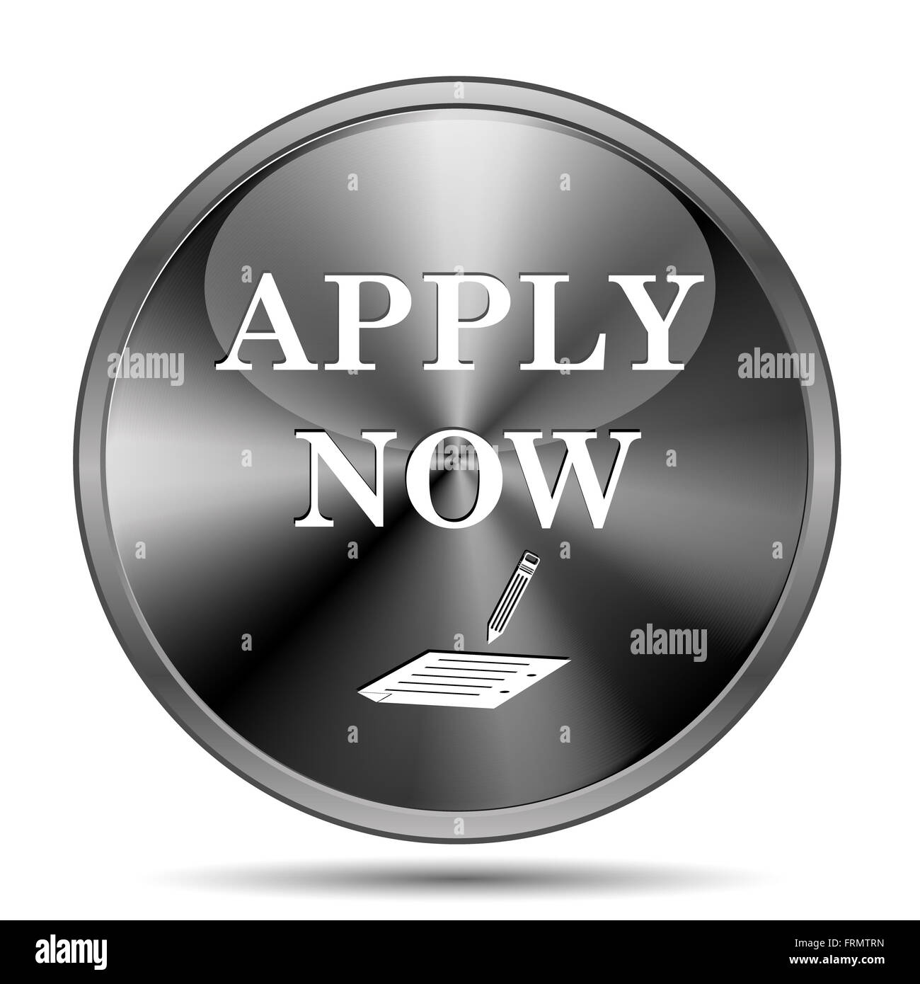 Lucido vetro lucido icona su sfondo bianco Foto Stock