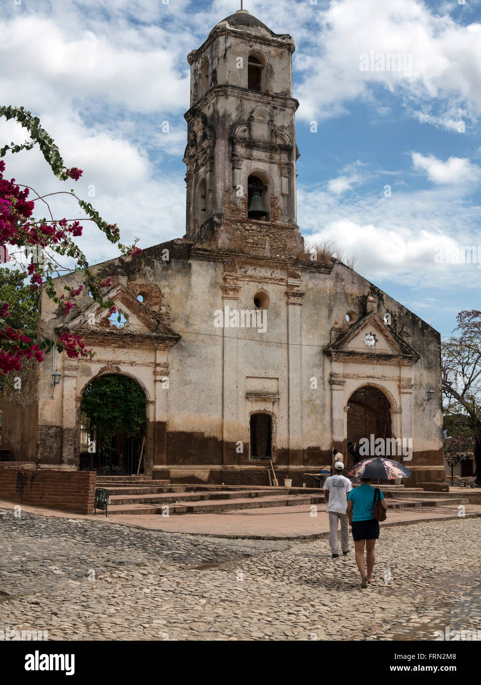 Architettura Cuba Trinidad street car Foto Stock
