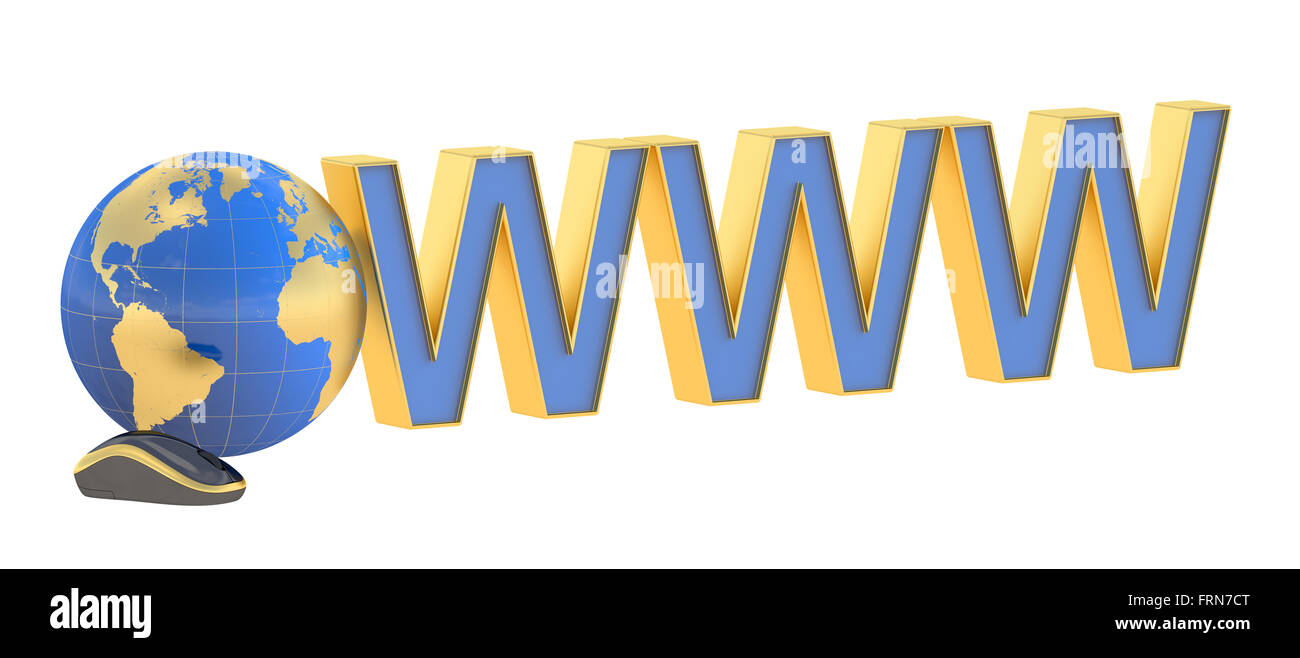 Concetto Internet isolati su sfondo bianco Foto Stock