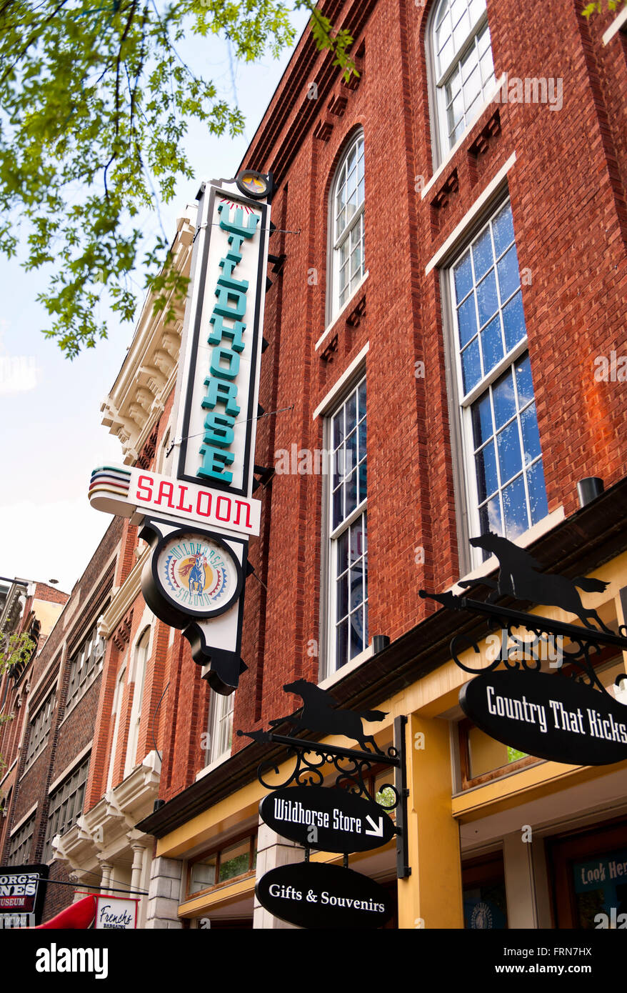 Il Wild Horse Saloon di Nashville, Tennessee, Stati Uniti d'America Foto Stock